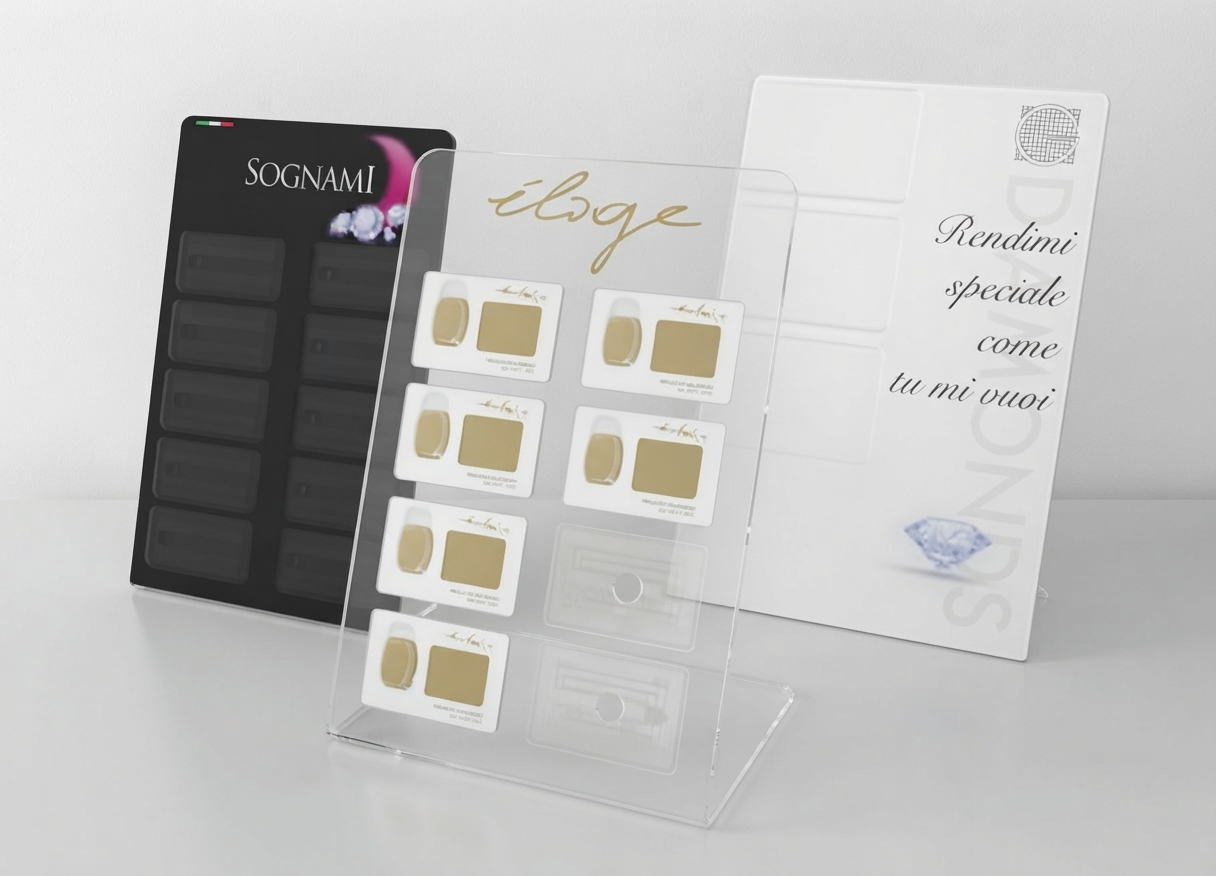 espositore display blister diamanti